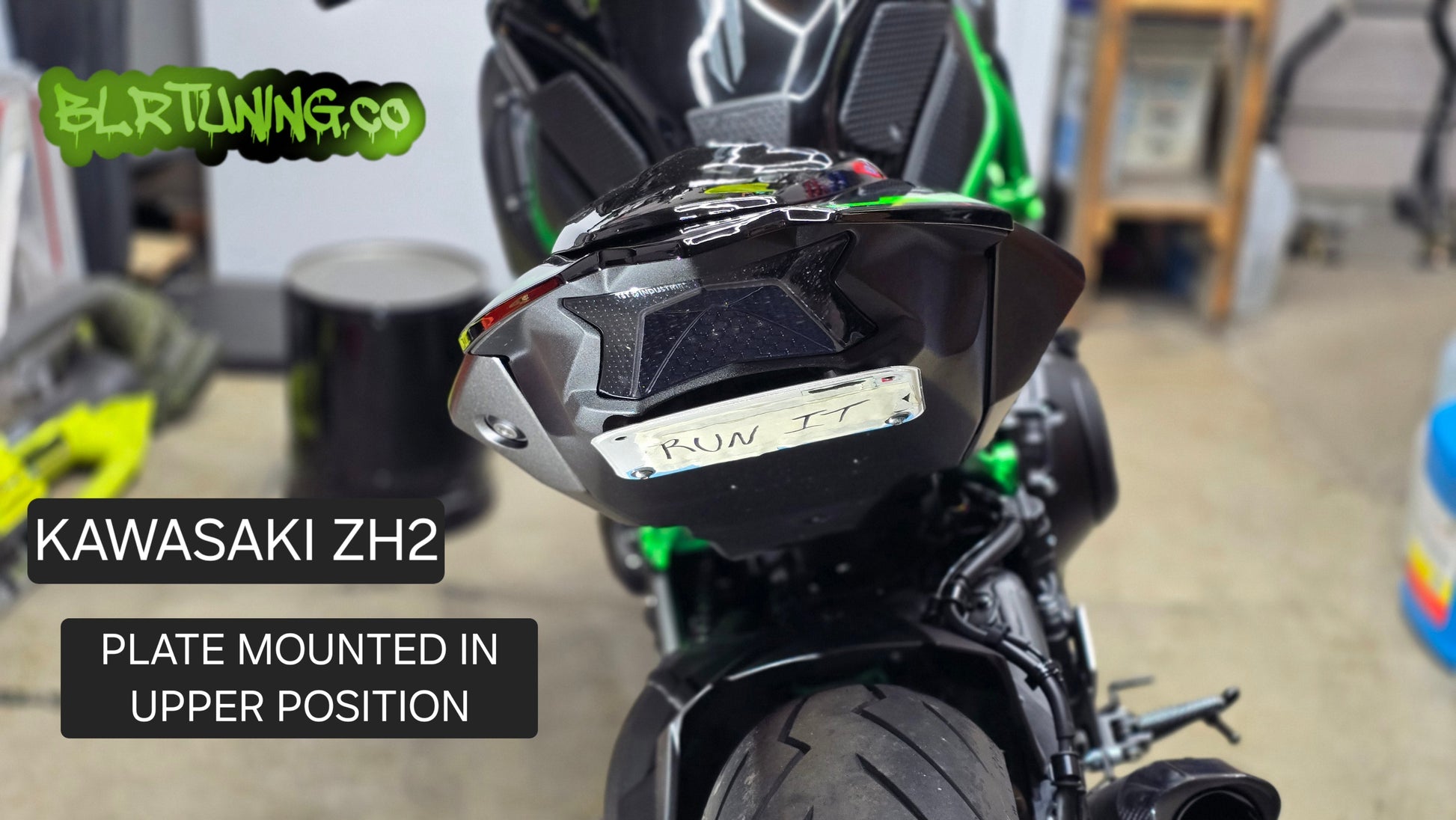 KAWASAKI ZH2 Z H2 SE TAIL Tidy LICENSE PLATE MOUNT OR PLATE DELETE FITS 2019 - 2024 - Howling Moto