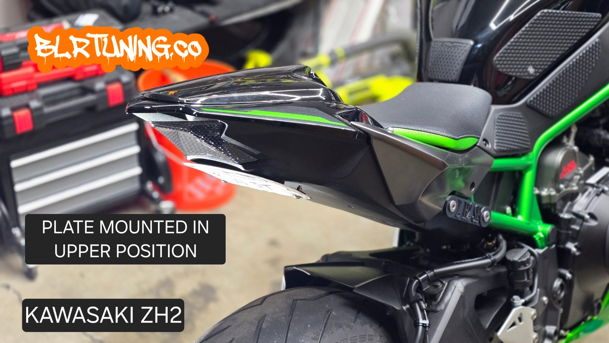 KAWASAKI ZH2 Z H2 SE TAIL Tidy LICENSE PLATE MOUNT OR PLATE DELETE FITS 2019 - 2024 - Howling Moto