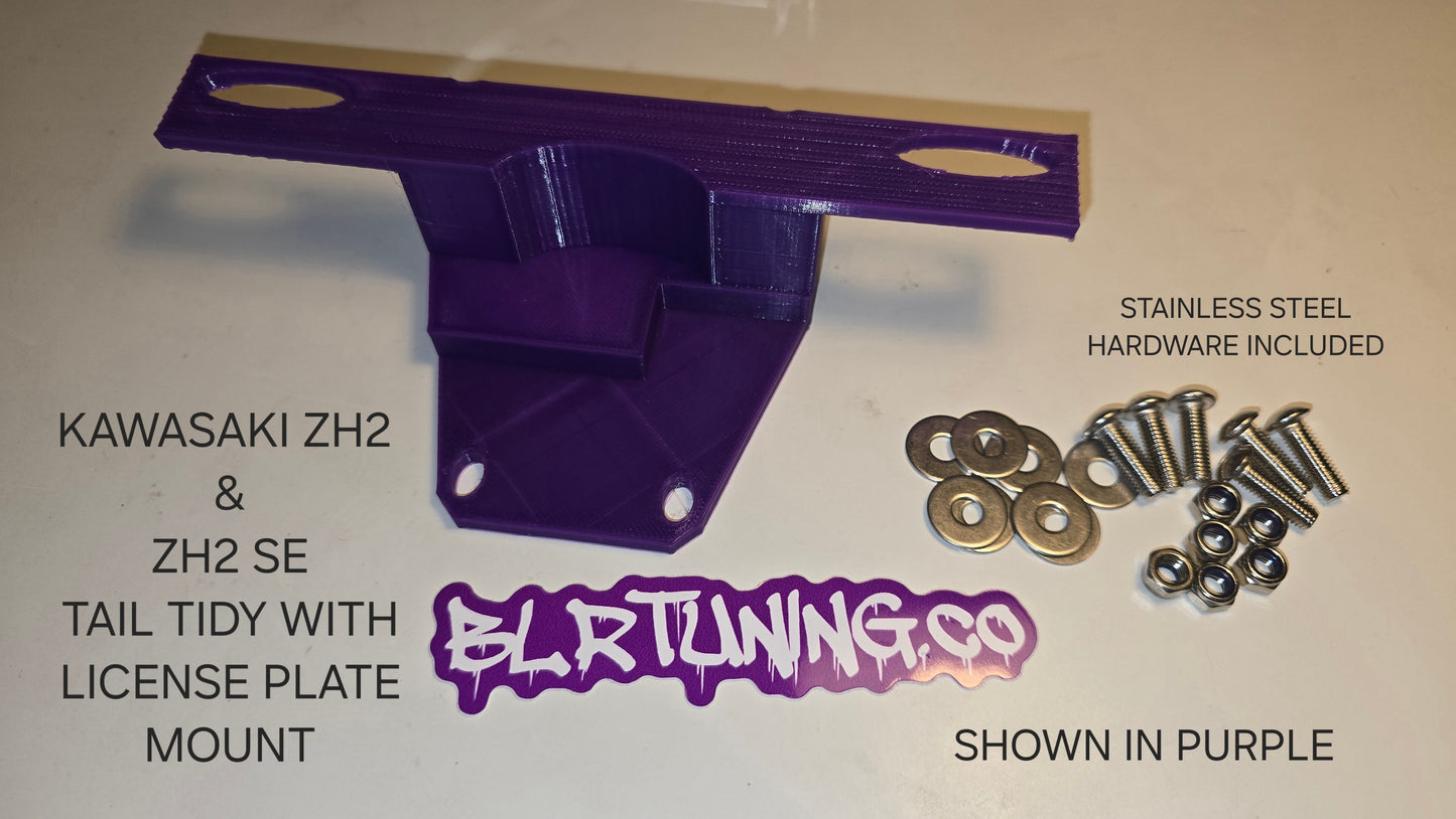 KAWASAKI ZH2 Z H2 SE TAIL Tidy LICENSE PLATE MOUNT OR PLATE DELETE FITS 2019 - 2024 - Howling Moto