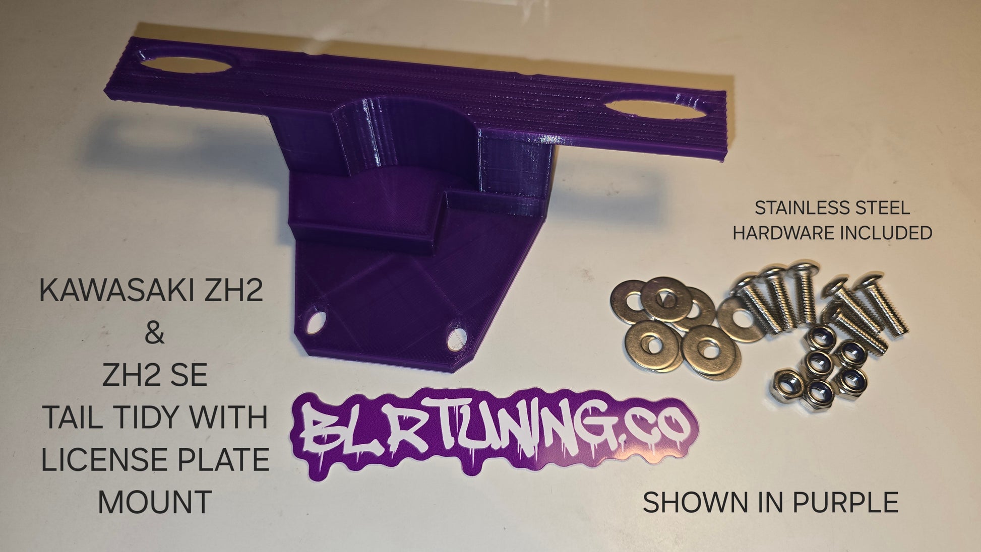 KAWASAKI ZH2 Z H2 SE TAIL Tidy LICENSE PLATE MOUNT OR PLATE DELETE FITS 2019 - 2024 - Howling Moto