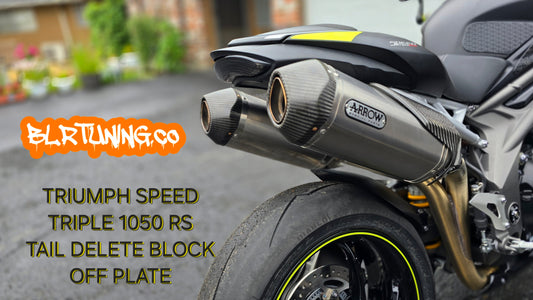 TRIUMPH SPEED TRIPLE 1050 RS TAIL DELETE BLOCK OFF PLATE 2016 TO 2020 - Howling Moto