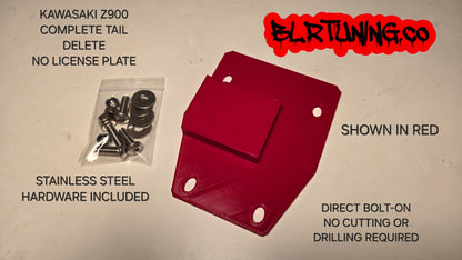 KAWASAKI Z900 TAIL Tidy LICENSE PLATE MOUNT OR PLATE DELETE FITS 17 - 24 Z900 - Howling Moto