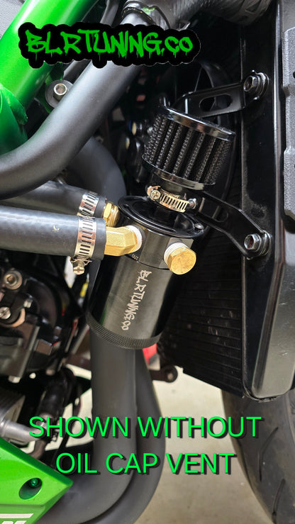 KAWASAKI ZH2 CATCH CAN ADD ON CRANK CASE OIL CAP VENT KIT - ADD-ON KIT ONLY FOR OUR 3 PORT CATCH CAN - Howling Moto