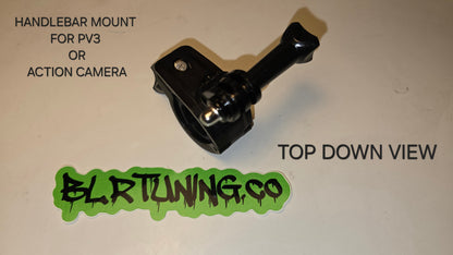 HANDLEBAR MOUNT FOR PV3 OR ACTION CAMERAS - FITS 7/8 TO 1 INCH STANDARD HANDLE BARS - Howling Moto