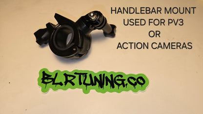 HANDLEBAR MOUNT FOR PV3 OR ACTION CAMERAS - FITS 7/8 TO 1 INCH STANDARD HANDLE BARS - Howling Moto
