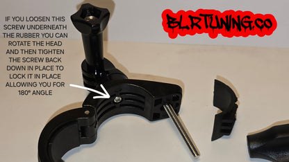 HANDLEBAR MOUNT FOR PV3 OR ACTION CAMERAS - FITS 7/8 TO 1 INCH STANDARD HANDLE BARS - Howling Moto