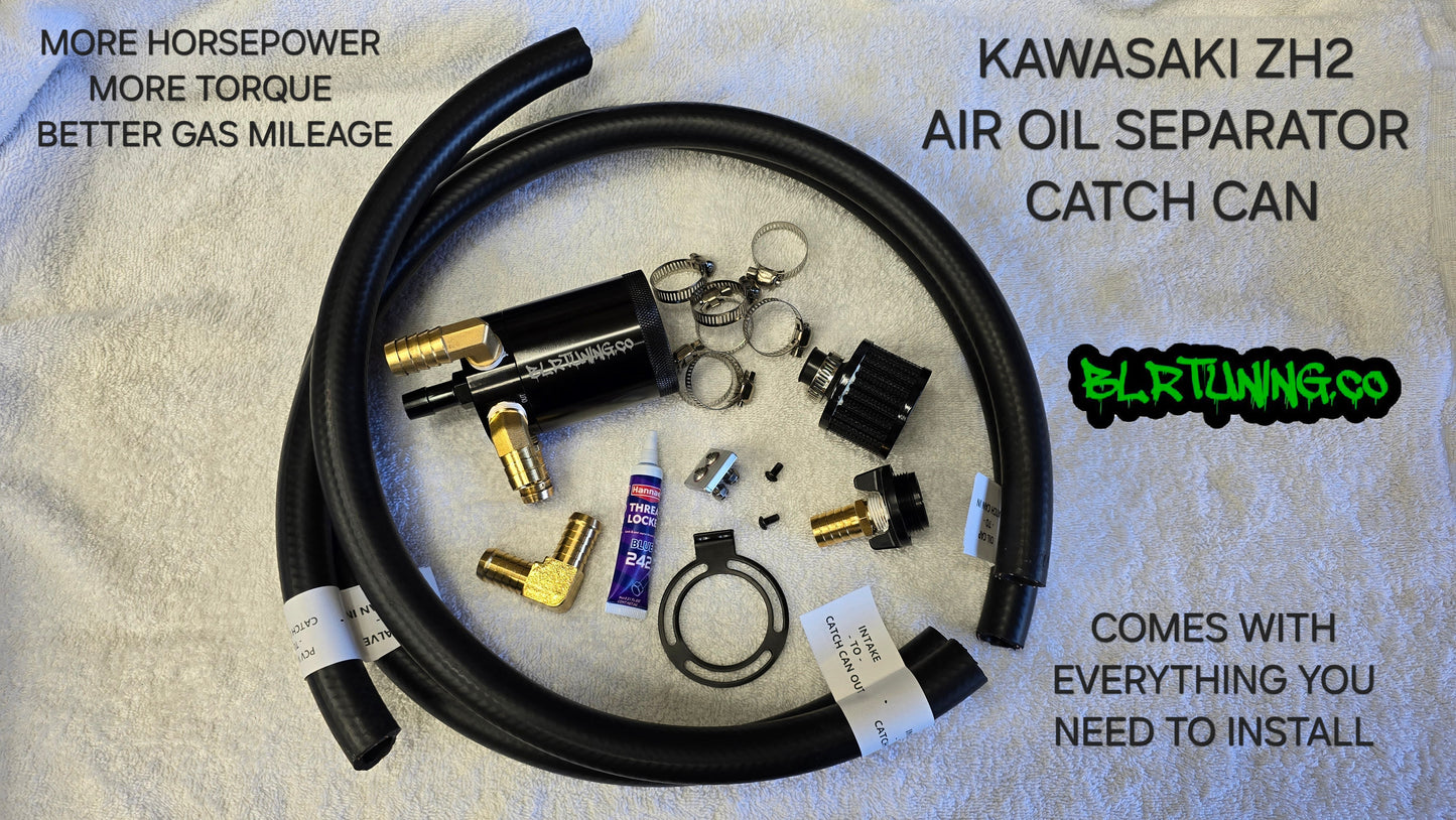 KAWASAKI ZH2 AIR OIL SEPARATOR 3 PORT CATCH CAN - Howling Moto