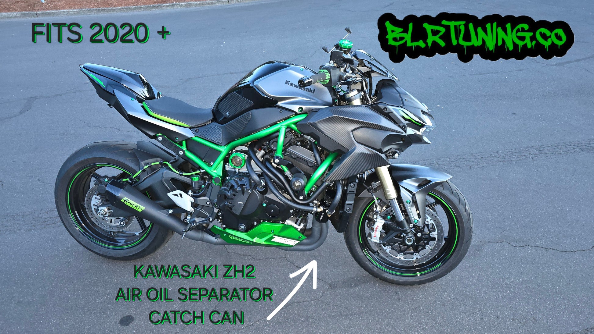 KAWASAKI Z H2 CATCH CAN ADD ON CRANK CASE OIL CAP VENT KIT - ADD-ON KIT ONLY FOR OUR 3 PORT CATCH CAN - Howling Moto
