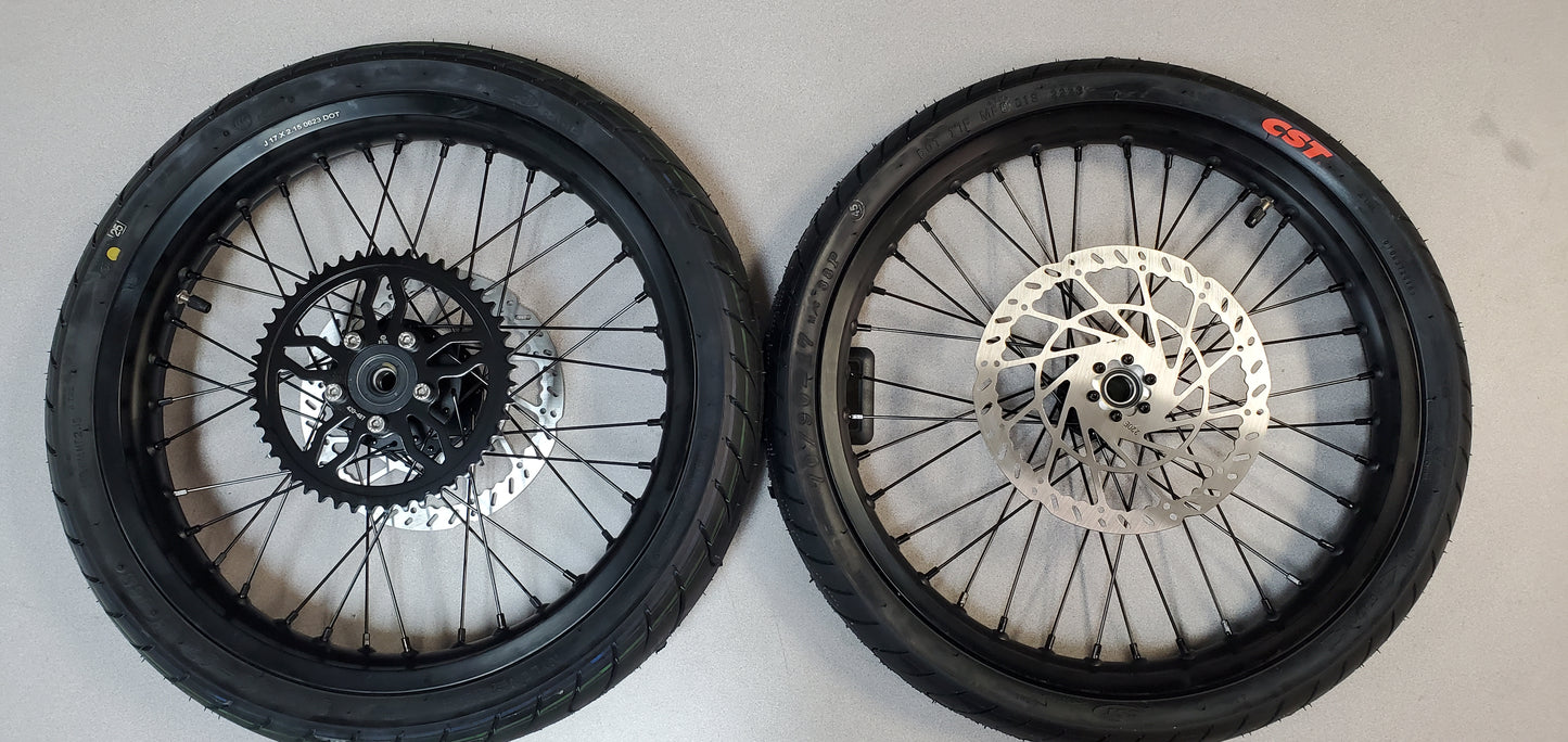 Complete Supermoto Wheel Set 17" Talaria Sting MX4 / xXx