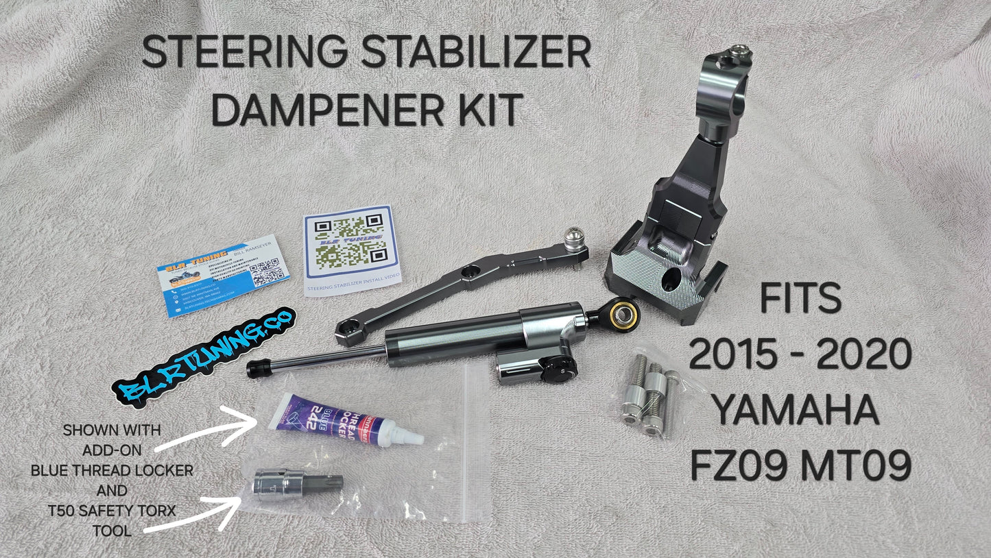 YAMAHA MT09 AND FZ09 STEERING STABILIZER DAMPER FITS 2015 TO 2020 MT09 MT-09 FZ09 FZ-09 - Howling Moto