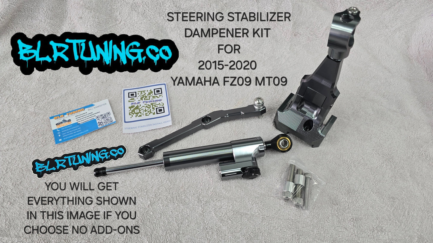 YAMAHA MT09 AND FZ09 STEERING STABILIZER DAMPER FITS 2015 TO 2020 MT09 MT-09 FZ09 FZ-09 - Howling Moto