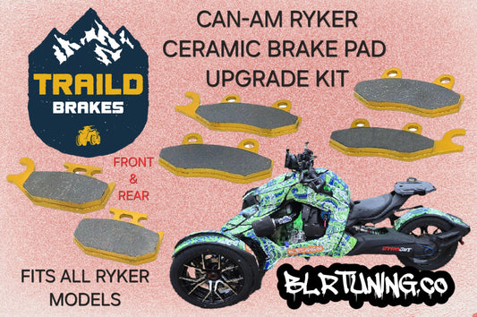 CAN-AM RYKER TRAILD BRAKES CERAMIC HIGH PERFORMANCE BRAKE PADS FRONT AND REAR - FITS 19-24 900 600 RALLY SPORT - Howling Moto