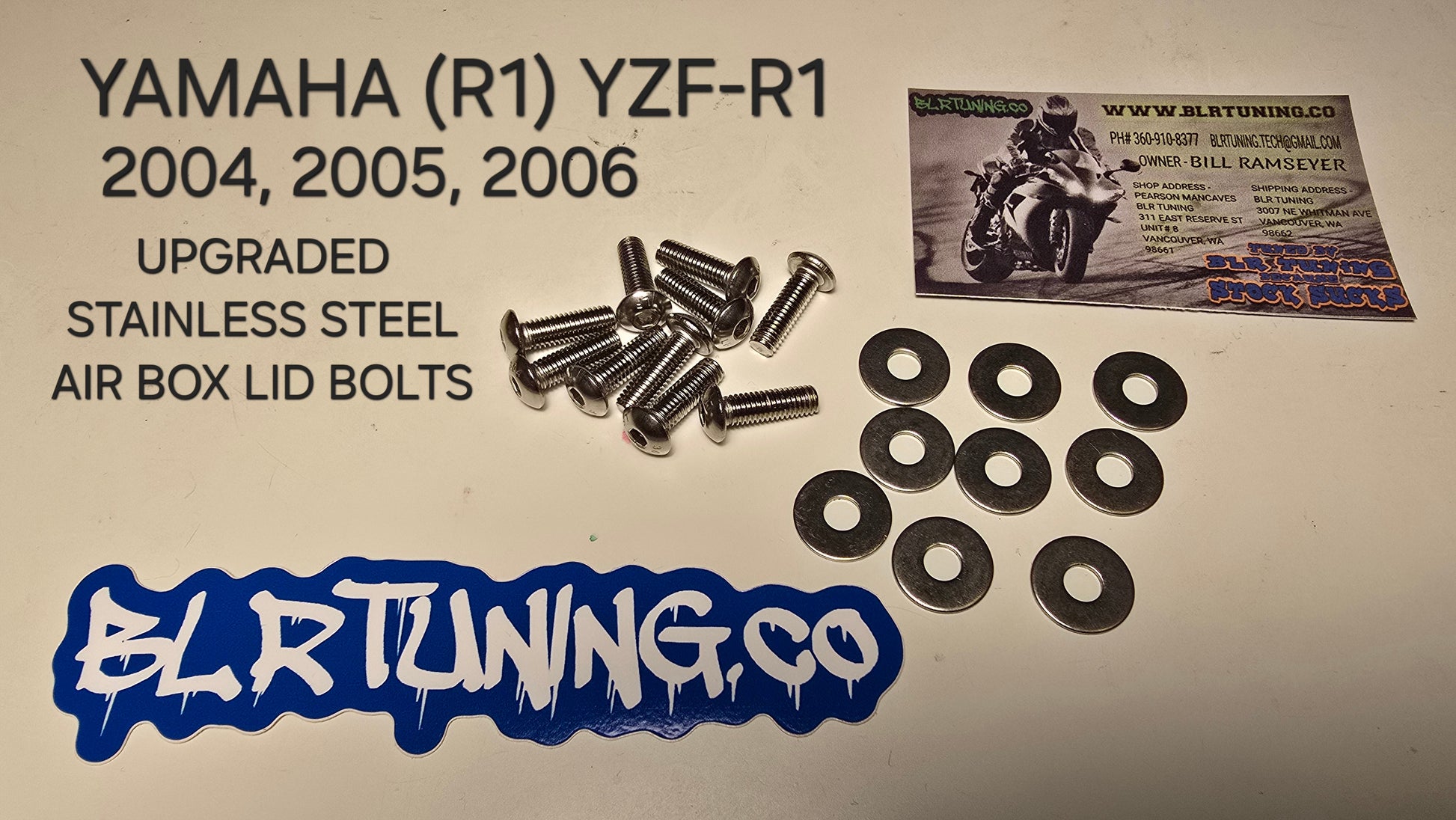 YAMAHA R1 YZF-R1 AIR BOX LID STAINLESS STEEL REPLACEMENT BOLT KIT FOR 04 - 05 - 06 - Howling Moto