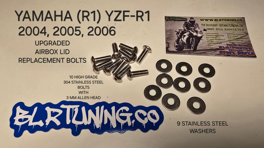 YAMAHA R1 YZF-R1 AIR BOX LID STAINLESS STEEL REPLACEMENT BOLT KIT FOR 04 - 05 - 06 - Howling Moto