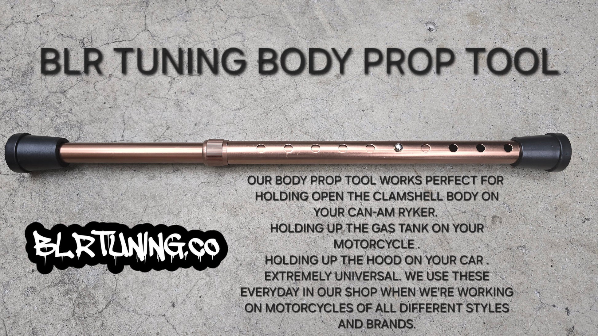 BLR TUNING BODY PROP TOOL FOR CAN-AM RYKER SPYDER OR ANY MOTORCYCLE - Howling Moto