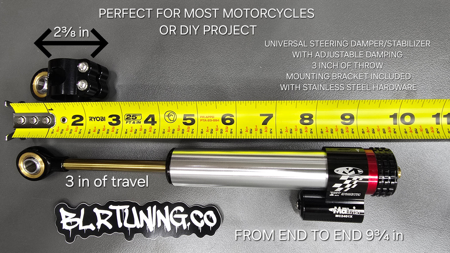 STEERING DAMPER STABILIZER UNIVERSAL 9 INCH FOR DIY PROJECTS WILL WORK FOR MOST MOTORCYCLES READ PRODUCT DESCRIPTION - Howling Moto