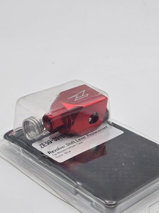 Zeta Revolver Shift Lever Replacement Tip Mount Red Straight