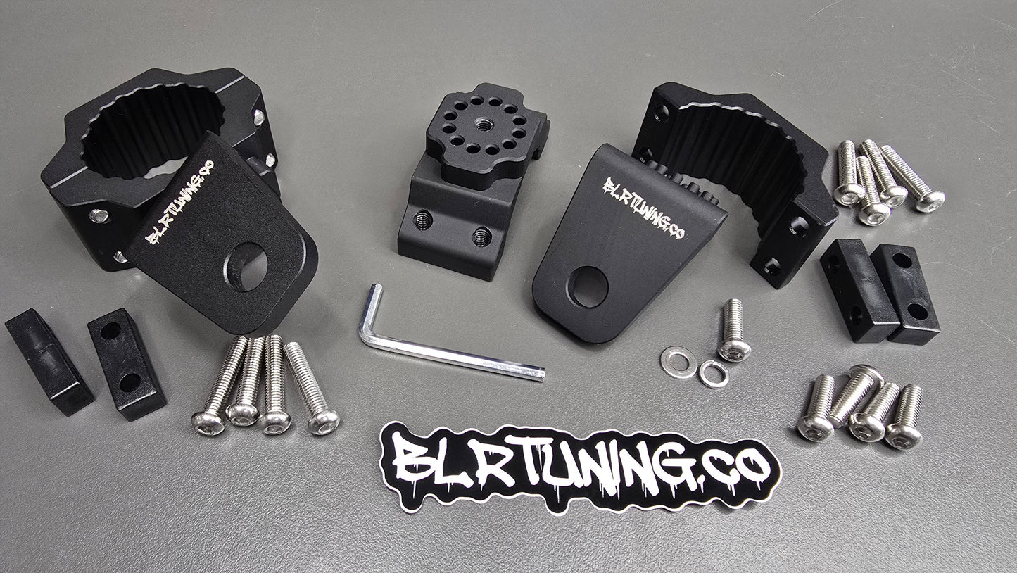 BLR TUNING Billet Aluminum Whip - Spot Light - Flagpole Mounts – Fits 1.75" to 2.0" Roll Cage Bars - UTV -ATV - ORV - UNIVERSAL FITMENT - Howling Moto