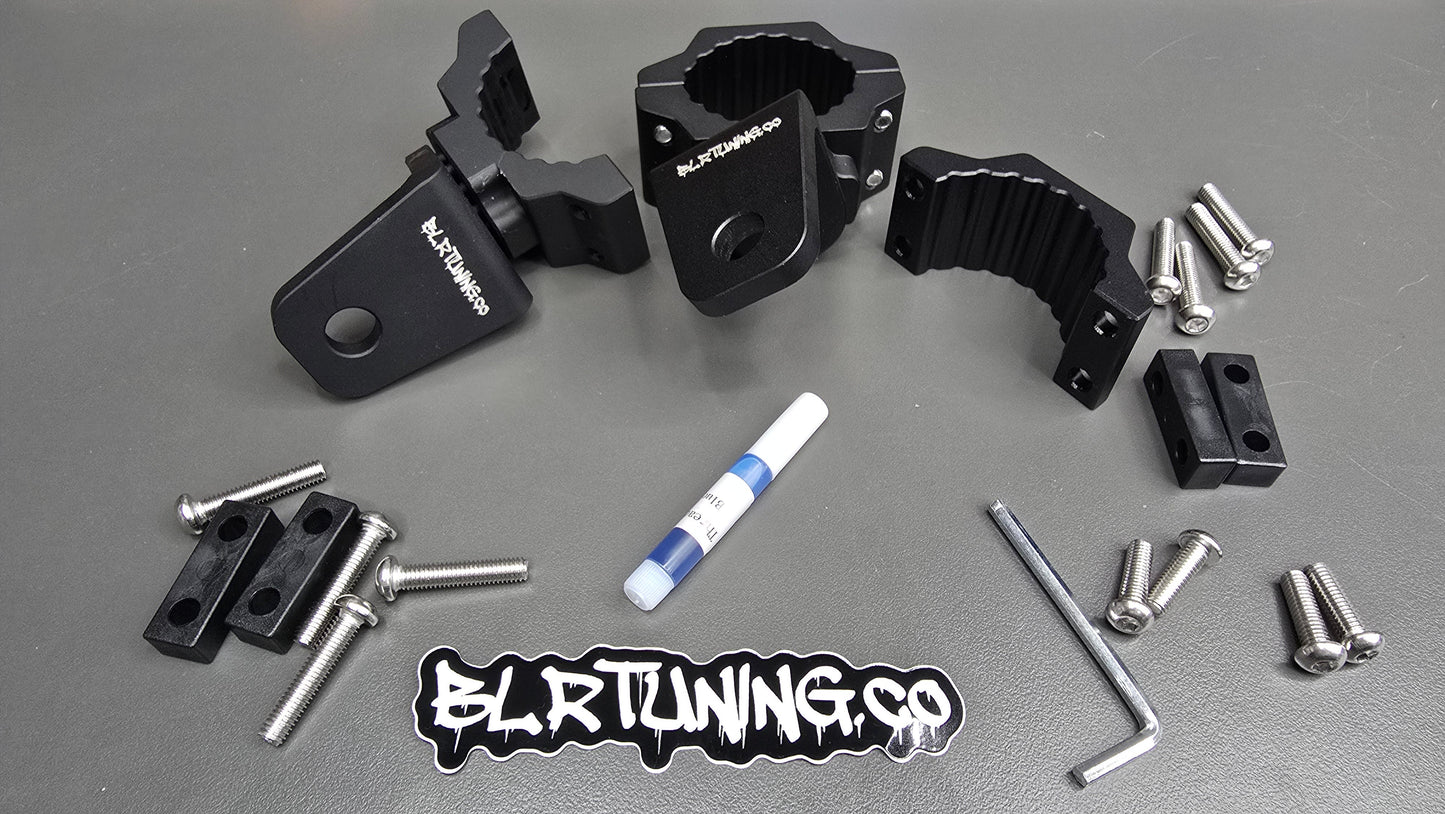 BLR TUNING Billet Aluminum Whip - Spot Light - Flagpole Mounts – Fits 1.75" to 2.0" Roll Cage Bars - UTV -ATV - ORV - UNIVERSAL FITMENT - Howling Moto