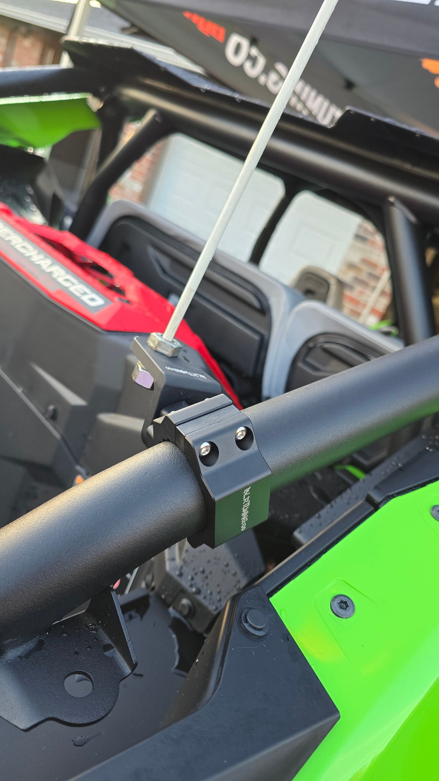 BLR TUNING Billet Aluminum Whip - Spot Light - Flagpole Mounts – Fits 1.75" to 2.0" Roll Cage Bars - UTV -ATV - ORV - UNIVERSAL FITMENT - Howling Moto