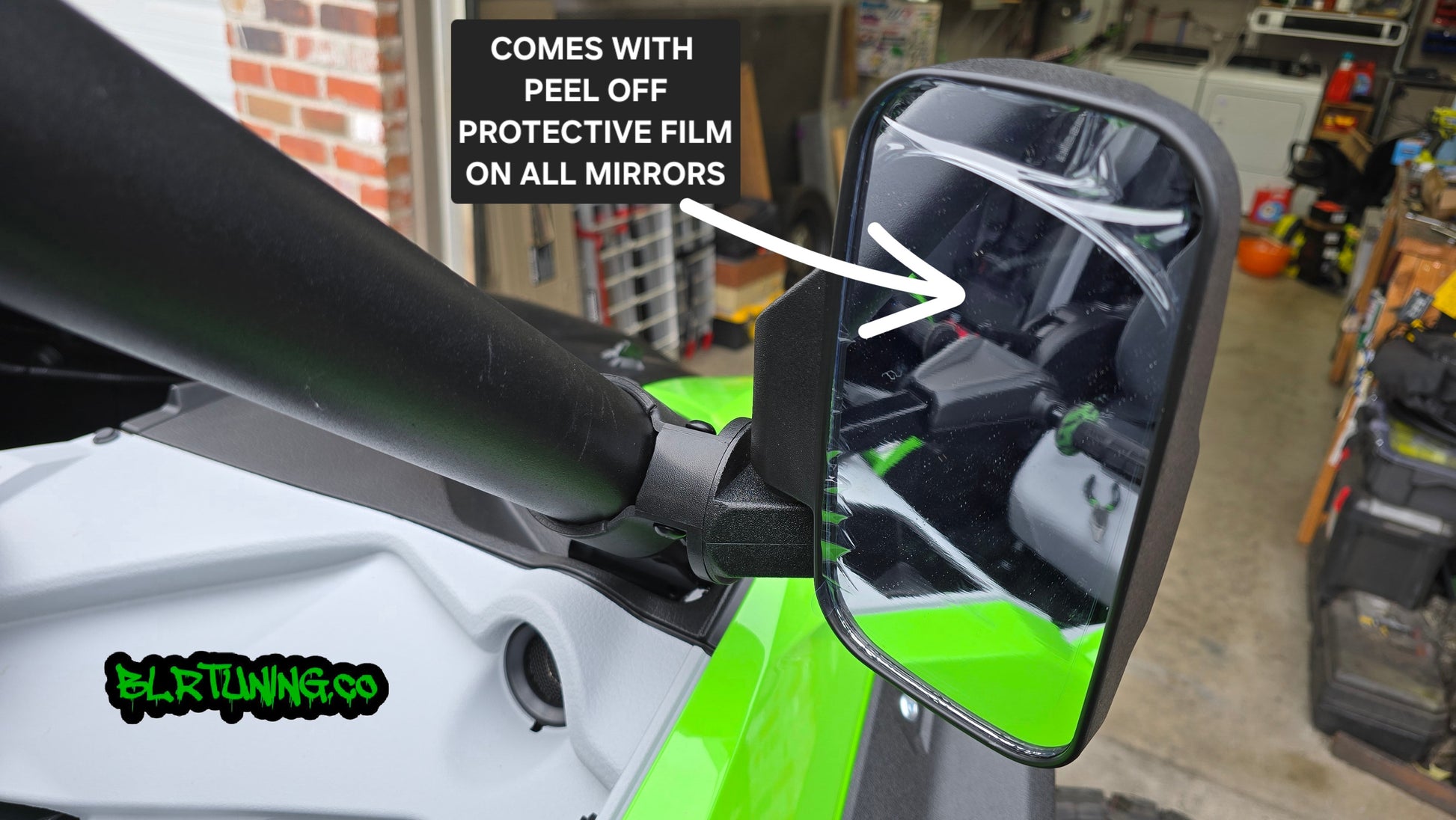 UTV MIRRORS - REAR VIEW MIRROR AND SIDE MIRRORS - LIGHTWEIGHT - WIDE FIELD OF VIEW - UNIVERSAL FITMENT - 1.6 in to 2 in ROLL CAGE MOUNTED - Howling Moto