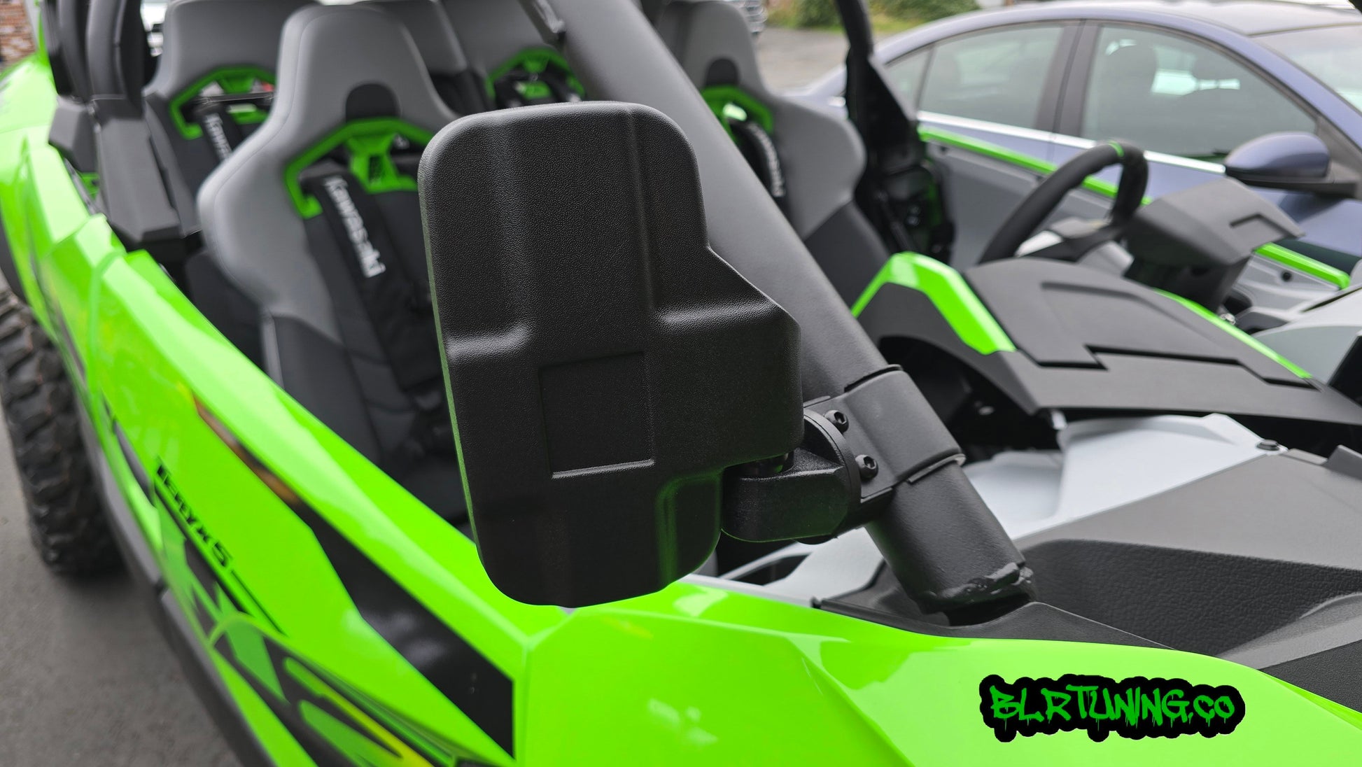 UTV MIRRORS - REAR VIEW MIRROR AND SIDE MIRRORS - LIGHTWEIGHT - WIDE FIELD OF VIEW - UNIVERSAL FITMENT - 1.6 in to 2 in ROLL CAGE MOUNTED - Howling Moto