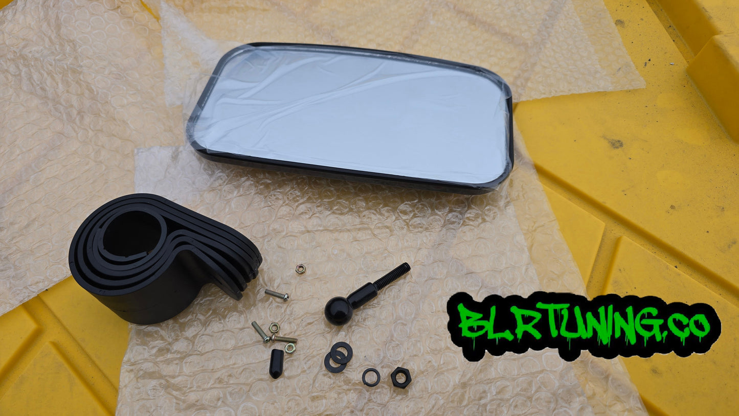 UTV MIRRORS - REAR VIEW MIRROR AND SIDE MIRRORS - LIGHTWEIGHT - WIDE FIELD OF VIEW - UNIVERSAL FITMENT - 1.6 in to 2 in ROLL CAGE MOUNTED - Howling Moto