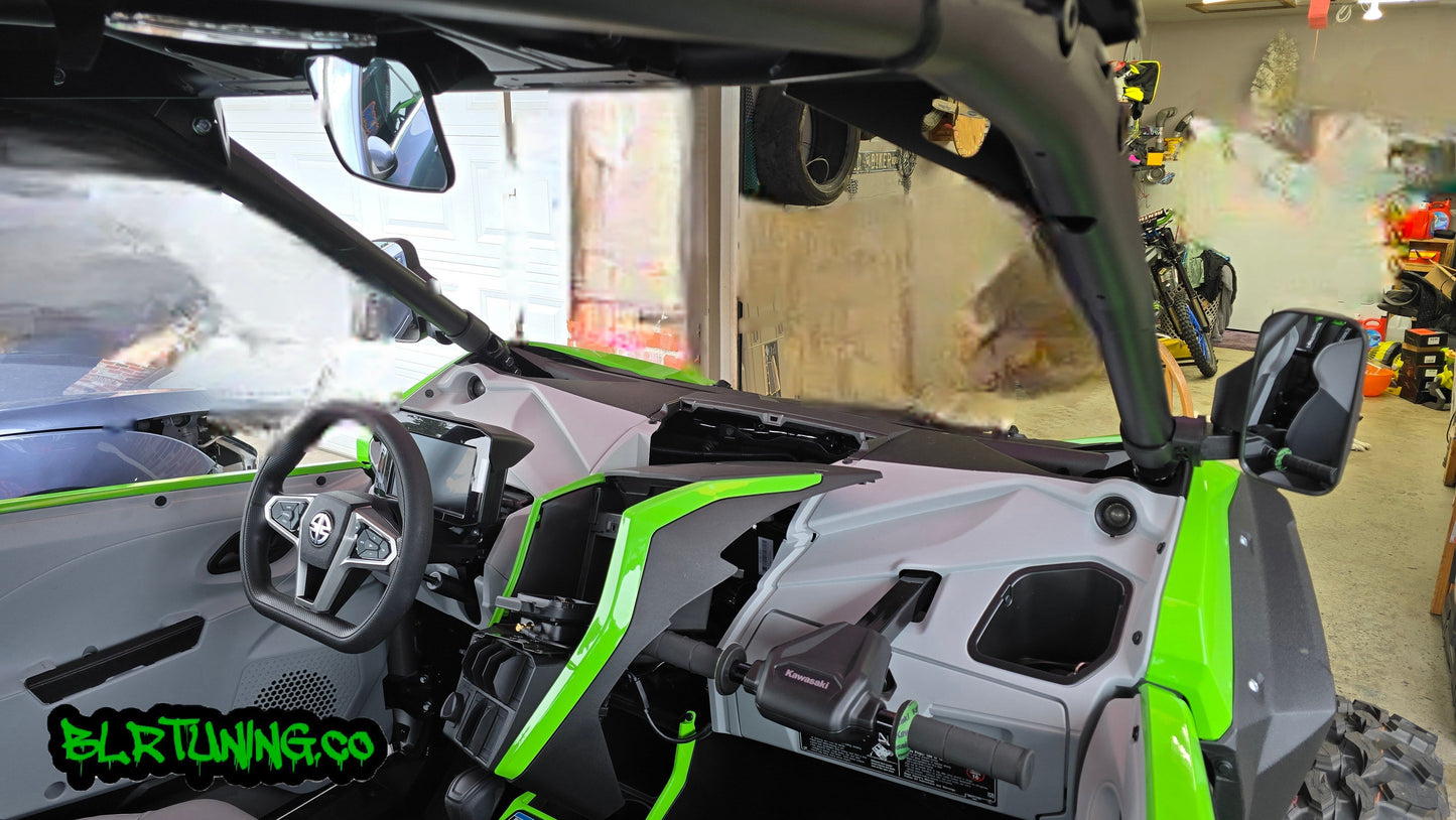 UTV MIRRORS - REAR VIEW MIRROR AND SIDE MIRRORS - LIGHTWEIGHT - WIDE FIELD OF VIEW - UNIVERSAL FITMENT - 1.6 in to 2 in ROLL CAGE MOUNTED - Howling Moto