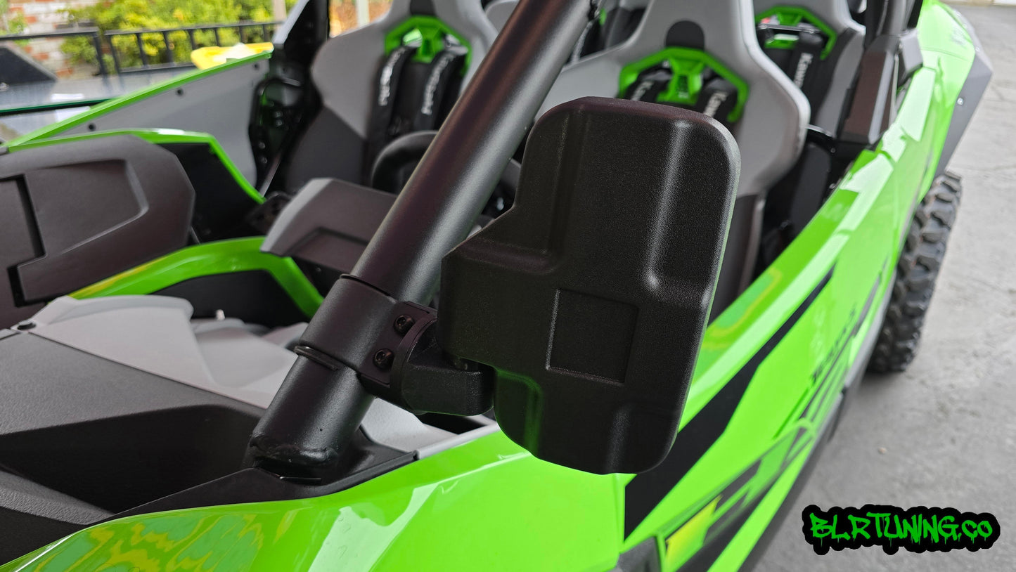 UTV MIRRORS - REAR VIEW MIRROR AND SIDE MIRRORS - LIGHTWEIGHT - WIDE FIELD OF VIEW - UNIVERSAL FITMENT - 1.6 in to 2 in ROLL CAGE MOUNTED - Howling Moto