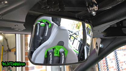 UTV MIRRORS - REAR VIEW MIRROR AND SIDE MIRRORS - LIGHTWEIGHT - WIDE FIELD OF VIEW - UNIVERSAL FITMENT - 1.6 in to 2 in ROLL CAGE MOUNTED - Howling Moto