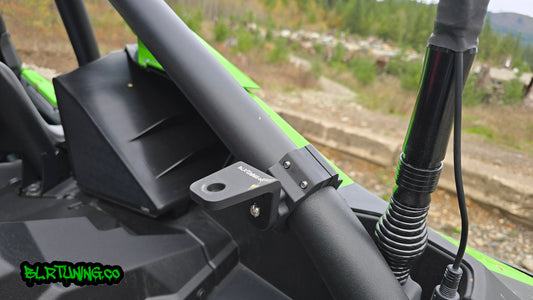 BLR TUNING Billet Aluminum Whip - Spot Light - Flagpole Mounts – Fits 1.75" to 2.0" Roll Cage Bars - UTV -ATV - ORV - UNIVERSAL FITMENT - Howling Moto