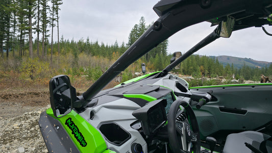 UTV MIRRORS - REAR VIEW MIRROR AND SIDE MIRRORS - LIGHTWEIGHT - WIDE FIELD OF VIEW - UNIVERSAL FITMENT - 1.6 in to 2 in ROLL CAGE MOUNTED - Howling Moto