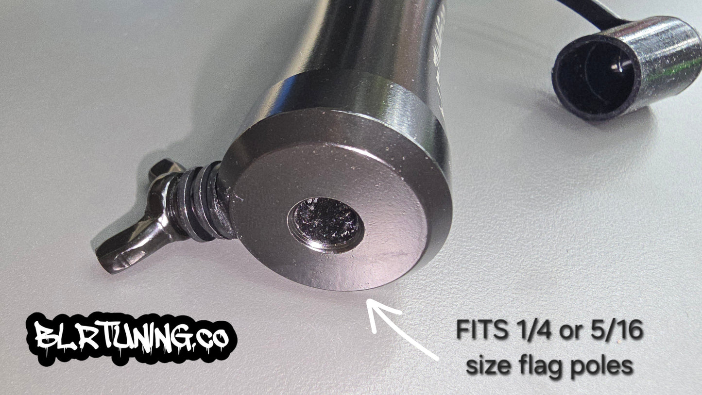 UTV AND ATV FLAGPOLE QUICK RELEASE BILLET ALUMINUM 1/4 OR 5/16 FLAGPOLE HOLDER - Howling Moto