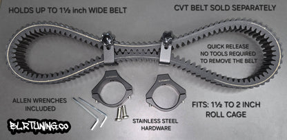 CVT Belt Holder – Roll Cage Mounted - fits 1.5 in - 2 in Roll Cage FOR UTV AND ATV - Howling Moto