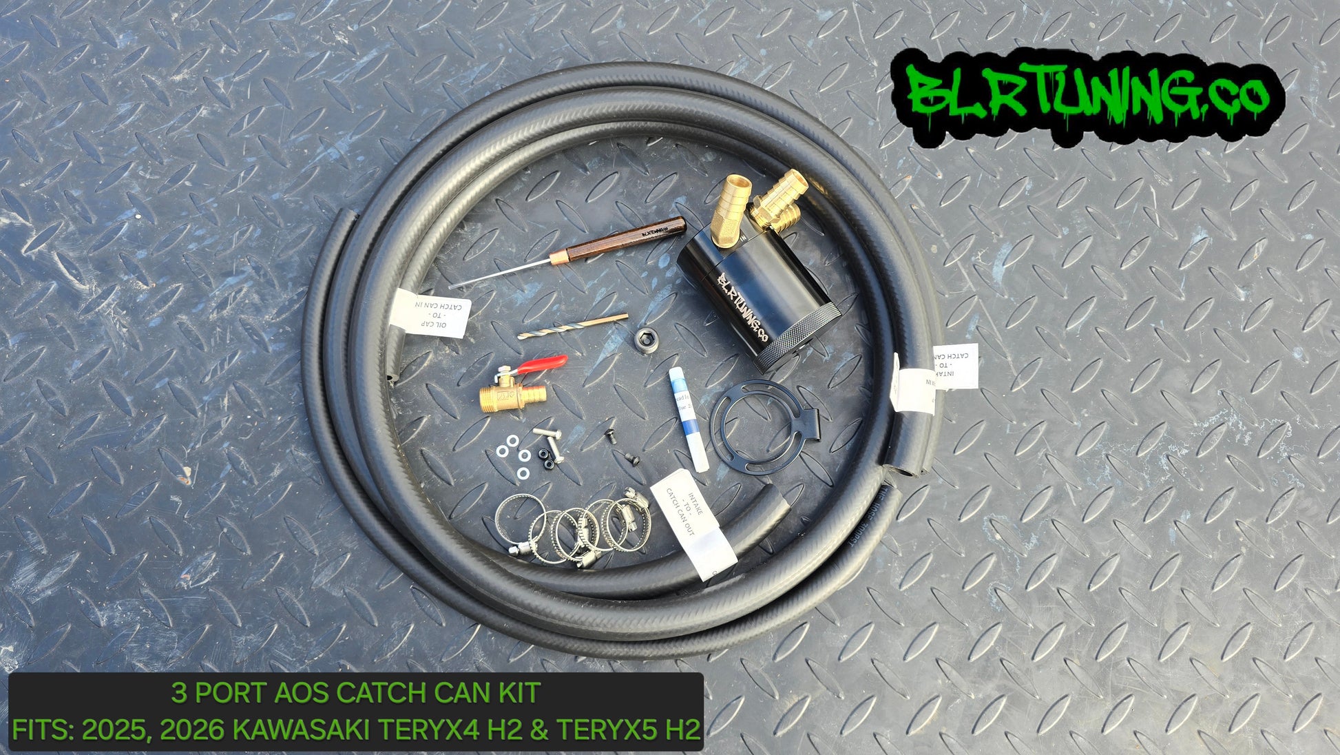 KAWASAKI TERYX H2 AIR OIL SEPARATOR 3 PORT CATCH CAN - Howling Moto