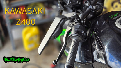 BLR TUNING Perch-Mounted Stealth Winglet Mirrors – Black Aluminum UNIVERSAL FIT - Howling Moto
