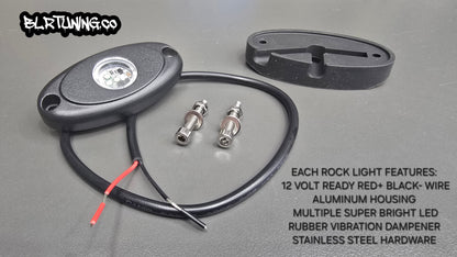 BLR TUNING HEAVY DUTY 12 VOLT LED ROCK LIGHTS – 4 PACK - Howling Moto