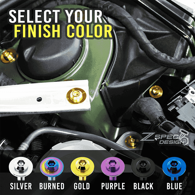 ZSPEC Titanium Fastener Kit for the Kawasaki Ninja 636 ZX6R Rear License Plate - Howling Moto