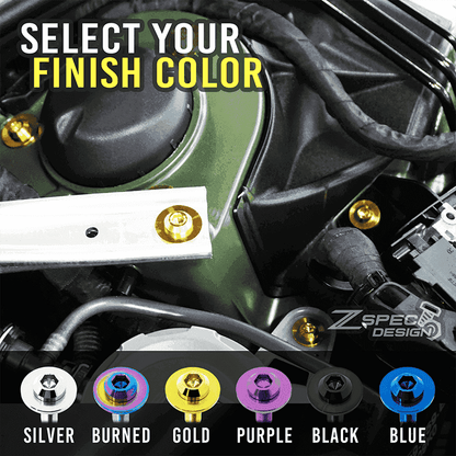ZSPEC Titanium Fastener Kit for the Kawasaki Ninja 636 ZX6R Rear License Plate - Howling Moto