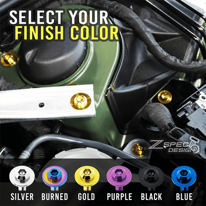 ZSPEC Trunk-Area Fastener Kit for the GR Corolla, Hinges/Struts/Latch/Tie-Down Hooks, Titanium - Howling Moto