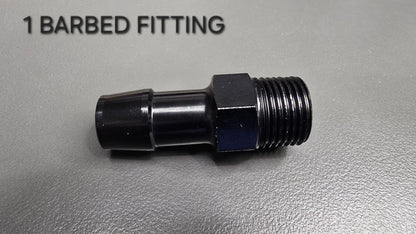 Black Aluminum Hose Barb Fitting – 3/8" NPT to 1/2" ID Barb for 1/2 inch ID hose - Howling Moto