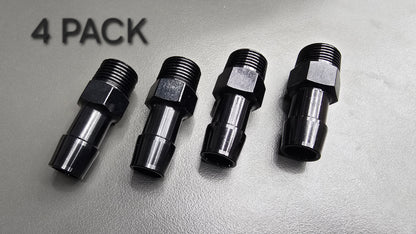 Black Aluminum Hose Barb Fitting – 3/8" NPT to 1/2" ID Barb for 1/2 inch ID hose - Howling Moto