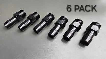 Black Aluminum Hose Barb Fitting – 3/8" NPT to 1/2" ID Barb for 1/2 inch ID hose - Howling Moto