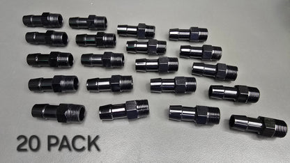 Black Aluminum Hose Barb Fitting – 3/8" NPT to 1/2" ID Barb for 1/2 inch ID hose - Howling Moto