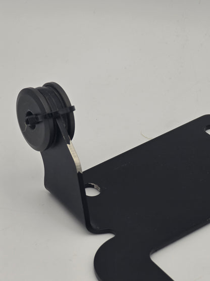 Used Yoshimura RS-9T titanium motorcycle exhaust system for Honda Grom 2014-2020, shown from side view with polished finish.