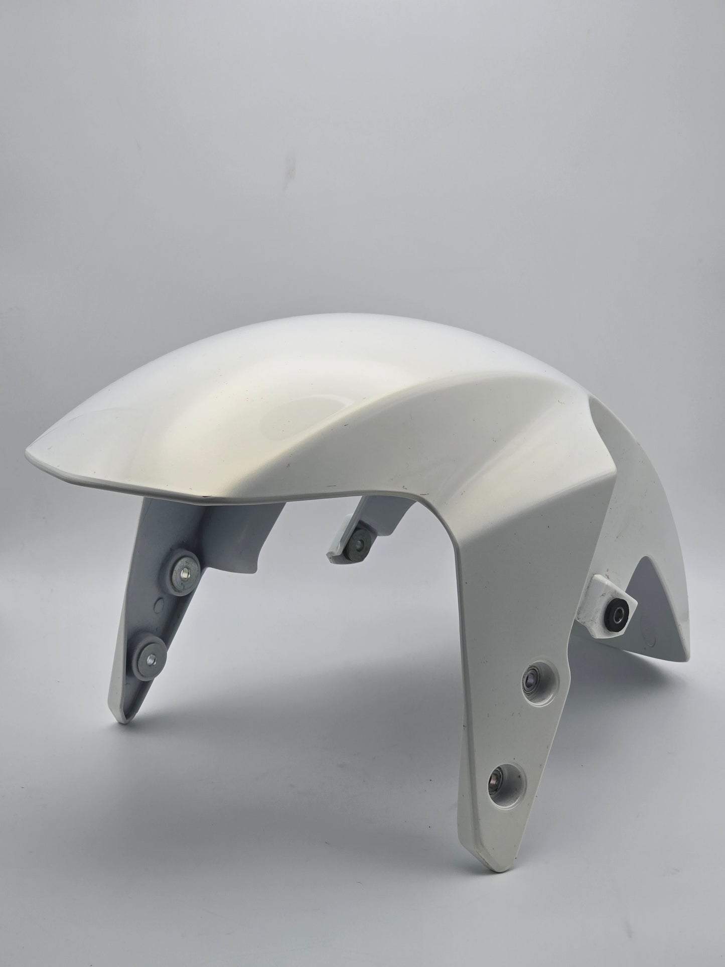 Used Honda Grom OEM front fender for 2014-2015 models, body part in good condition, black plastic motorcycle fender.