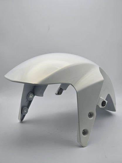 Used Honda Grom OEM front fender for 2014-2015 models, body part in good condition, black plastic motorcycle fender.