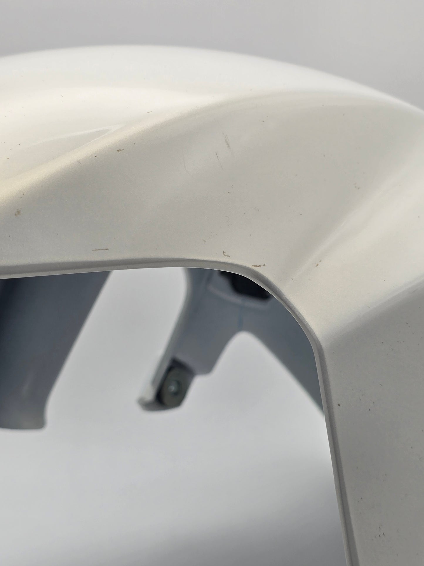 Used Honda Grom OEM front fender for 2014-2015, black plastic body part in good condition.