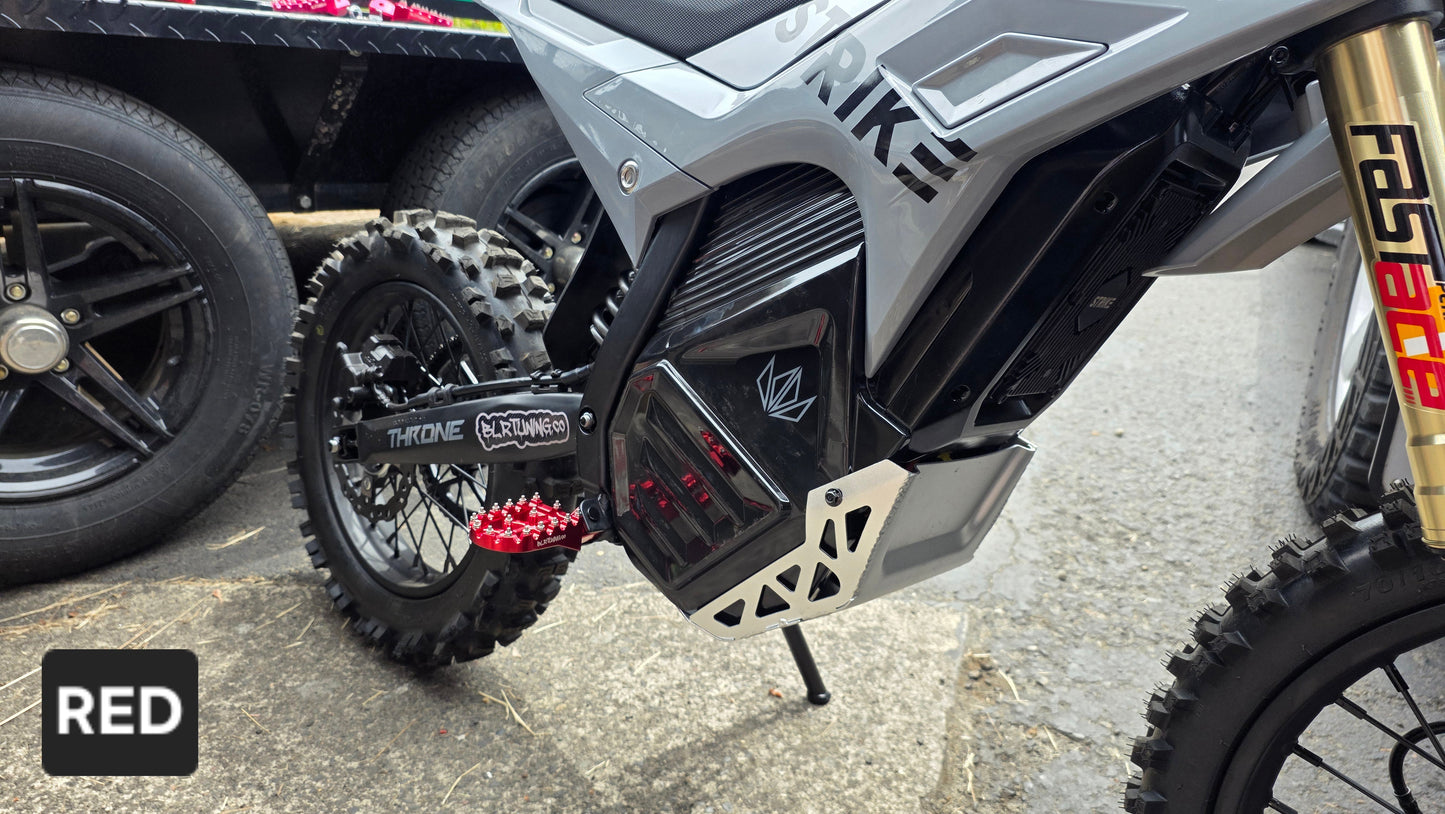 FOOT PEGS FOR STRIKE SHADOW 48v 60v 72v 2026 MODELS BILLET ALUMINUM WITH STAINLESS STEEL TEETH BY BLR TUNING