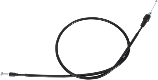 Black vinyl throttle cable for Honda, 45-inch length, designed by MOOSE OFFROAD, with visible cable ends and durable construction.